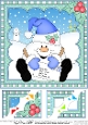 Christmas Snowball Sam 8 x 8 Scalloped Corner Topper