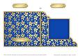 Gold Floral Cut and Fold Corner Card Plain Card Base