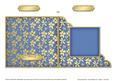 Gold Floral Cut and Fold Corner Card Plain Card Base