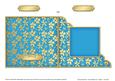 Gold Floral Cut and Fold Corner Card Plain Card Base