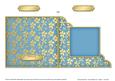 Gold Floral Cut and Fold Corner Card Plain Card Base