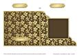 Gold Floral Cut and Fold Corner Card Plain Card Base