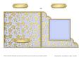 Gold Floral Cut and Fold Corner Card Plain Card Base