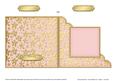 Gold Floral Cut and Fold Corner Card Plain Card Base