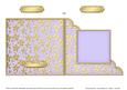 Gold Floral Cut and Fold Corner Card Plain Card Base