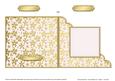 Gold Floral Cut and Fold Corner Card Plain Card Base