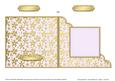 Gold Floral Cut and Fold Corner Card Plain Card Base