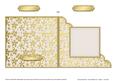 Gold Floral Cut and Fold Corner Card Plain Card Base