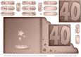 40th Metallic Age Cut and Fold Corner Card