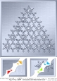 8 x 8 Xmas Snowflake Tree Scalloped corner Topper