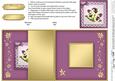 Pansy on Butterfly Lace No-hole Fold Back Card