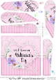 A Touch of Elegance Valentines Day Flowers, Lace & Pearls - Fan Pyramage Topper