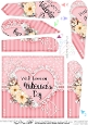 A Touch of Elegance Valentines Day Flowers, Lace & Pearls - Fan Pyramage Topper
