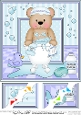 8 x 8 Scalloped Corner Topper - Bathtub Buddies Teddy Bear