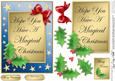 Elegant Christmas Greeting Quick Card with 3D Decoupage