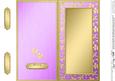 Dl Metallic Flowers Plain Card Base