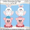 Cute Little Pigs & Bunnies - CU4CU Digital Clip Art Set