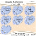 Hearts & Flowers - CU4CU Digital Clip Art Set