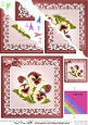 Pansy on Butterfly Lace Scallop Corner side stacker