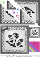 Pansy on Butterfly Lace Scallop Corner side stacker