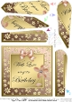 Floral Elegance Birthday Fan Pyramage Topper