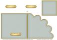 Cut and Fold Shell Corner Card Plain Card Base