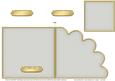 Cut and Fold Shell Corner Card Plain Card Base