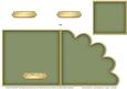 Cut and Fold Shell Corner Card Plain Card Base