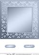 8 x 8 Metallic Flowers Plain Card Base
