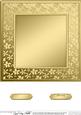 8 x 8 Metallic Flowers Plain Card Base