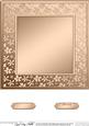 8 x 8 Metallic Flowers Plain Card Base