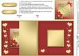 Coral Wedding Anniversary No-hole Fold Back Card