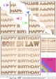 Birthday Son in Law Wavy Corner Side Stacker Topper