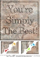 8 x 8 Love Set in Stone Scalloped corner Topper - Youre Simply the Best