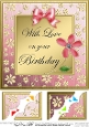 Floral Elegance Birthday greeting card.
