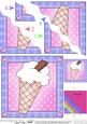 Ice Cream Sweet Treats Wavy Corner Side Stacker Topper