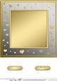8 x 8 Metallic Romantic Hearts Plain Card Base