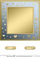 8 x 8 Metallic Romantic Hearts Plain Card Base