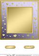8 x 8 Metallic Romantic Hearts Plain Card Base