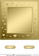 8 x 8 Metallic Romantic Hearts Plain Card Base