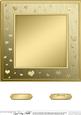 8 x 8 Metallic Romantic Hearts Plain Card Base