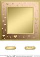 8 x 8 Metallic Romantic Hearts Plain Card Base