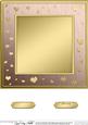 8 x 8 Metallic Romantic Hearts Plain Card Base
