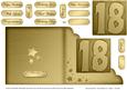 18th Metallic Age Cut and Fold Corner Card