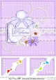 Perfume, Flowers & Lace - 8 x 8 Scalloped Corner Topper 