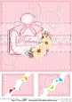 Perfume, Flowers & Lace - 8 x 8 Scalloped Corner Topper 