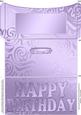Elegant Birthday Flourish Money or Gift Wallet and Card