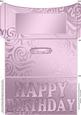 Elegant Birthday Flourish Money or Gift Wallet and Card