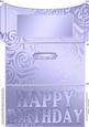Elegant Birthday Flourish Money or Gift Wallet and Card