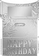 Elegant Birthday Flourish Money or Gift Wallet and Card